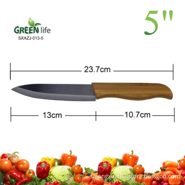 Eco-friendly 5-inch ceramic utility knife with Bamboo handle,ceramic knife 2015 newest